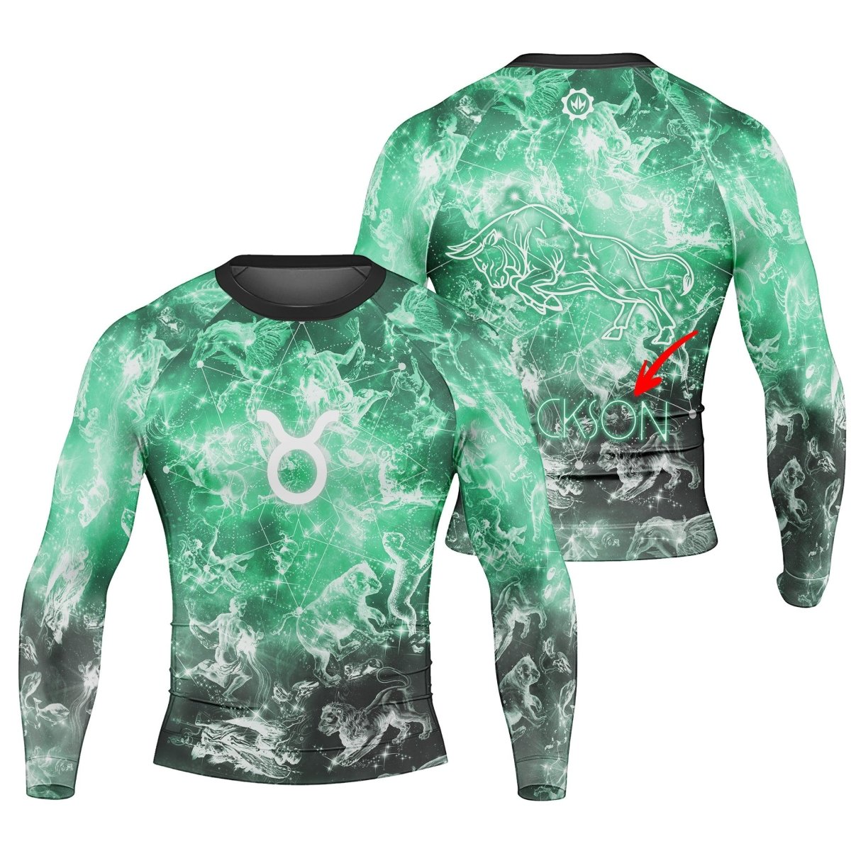 Personalized Zodiac Taurus Long Sleeve Rash Guard - BattleFitGear