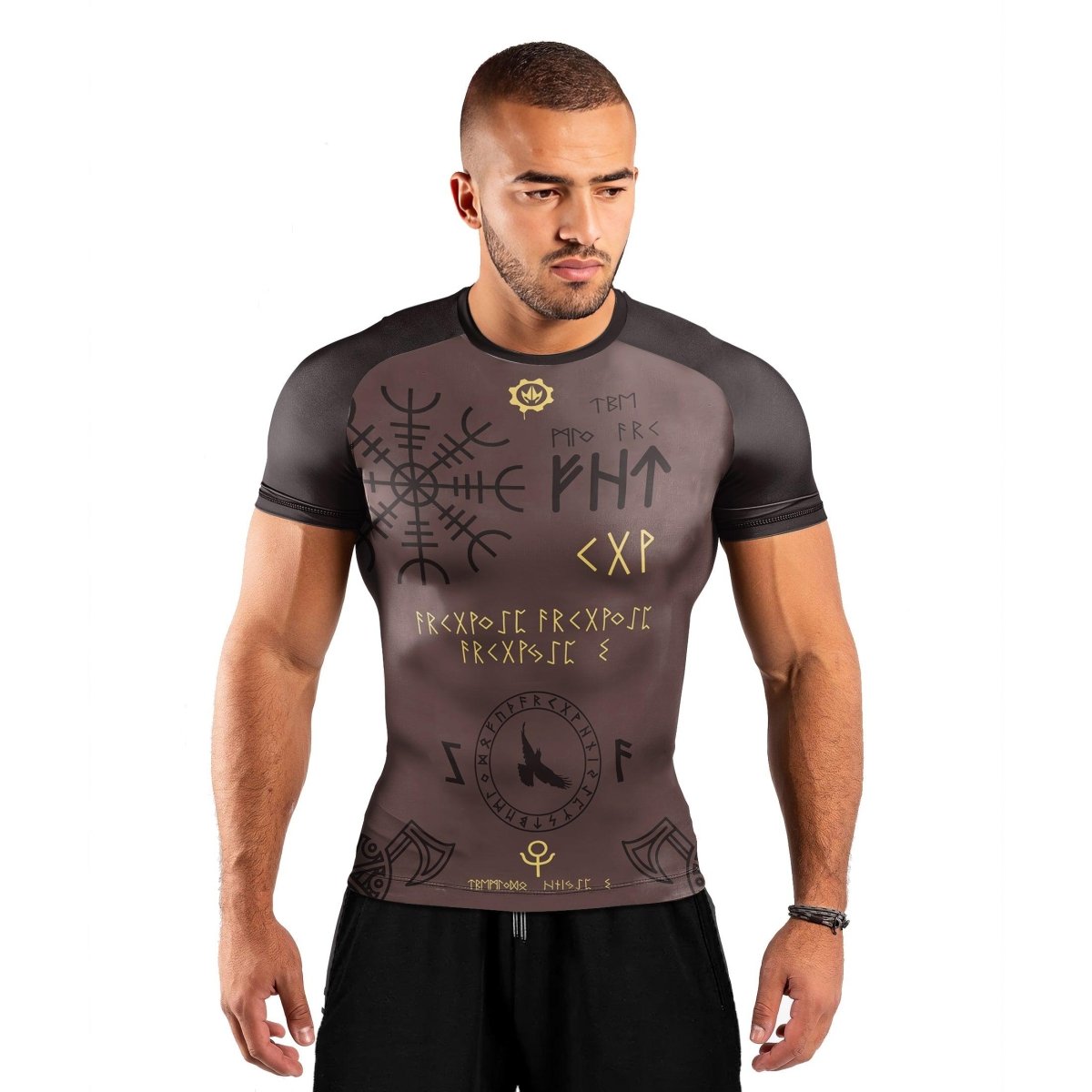 Viking Valhalla Rune Short Sleeve Rash Guard - BattleFitGear