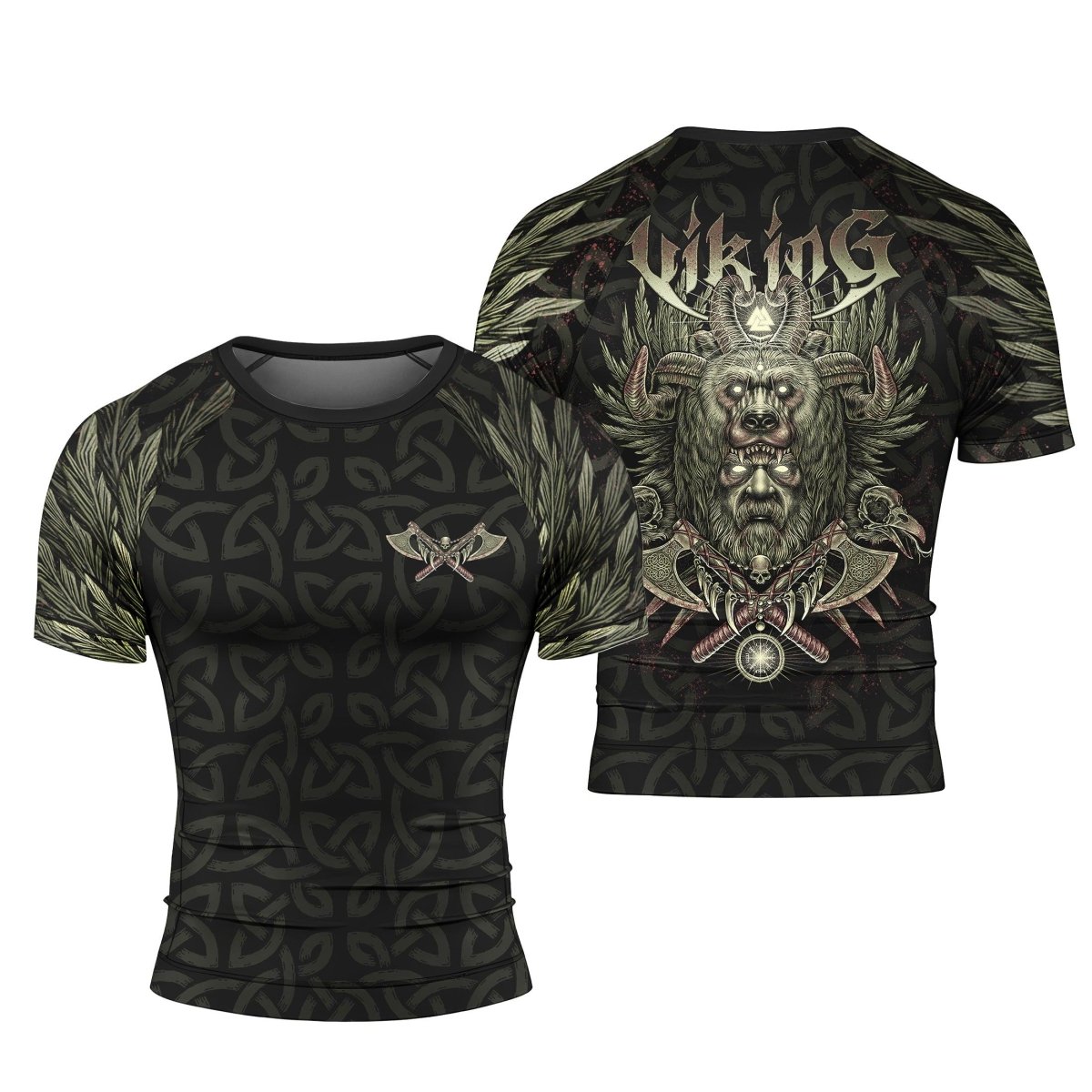 Berserker Warrior Short Sleeve Rash Guard - BattleFitGear