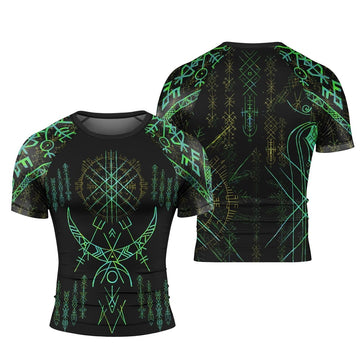 Valkyrie Warriors Of Odin Short Sleeve Rash Guard - BattleFitGear