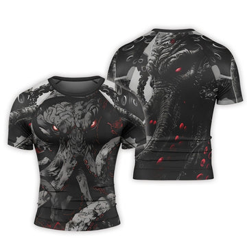 Darkness Cthulhu Men's Short Sleeve Rash Guard - BattleFitGear