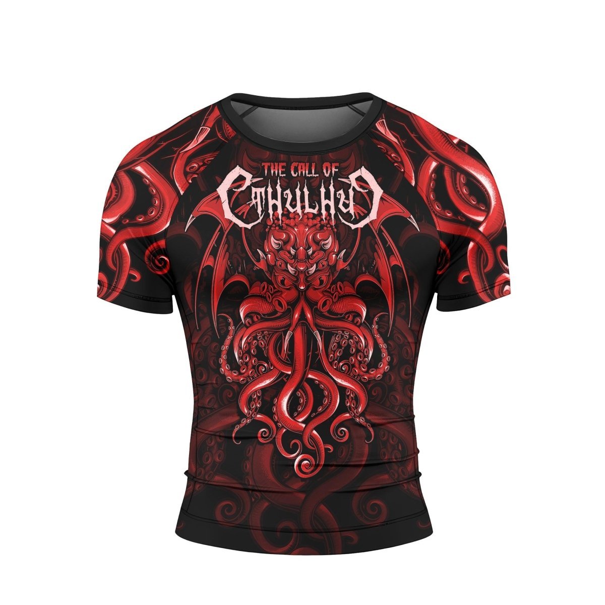 The Call Of Cthulhu RED Short Sleeve Rash Guard - BattleFitGear