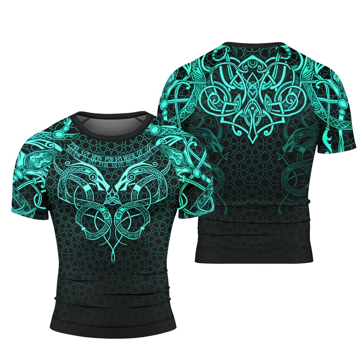 Viking Jormungandr Short Sleeve Rash Guard - BattleFitGear