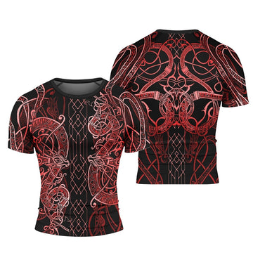 Viking Dragon Short Sleeve Rash Guard - BattleFitGear