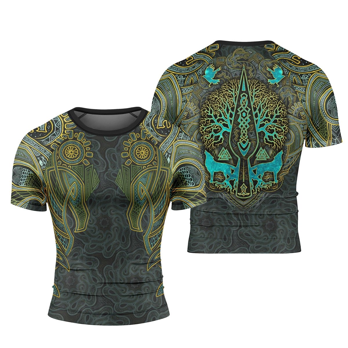 Viking Wildlife Natural Short Sleeve Rash Guard - BattleFitGear