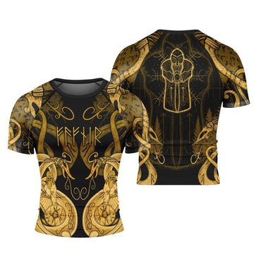 Thor Son Of Odin Men's Short Sleeve Rash Guard - BattleFitGear