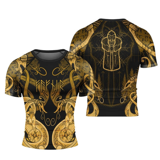 Thor Son Of Odin Men's Short Sleeve Rash Guard - BattleFitGear