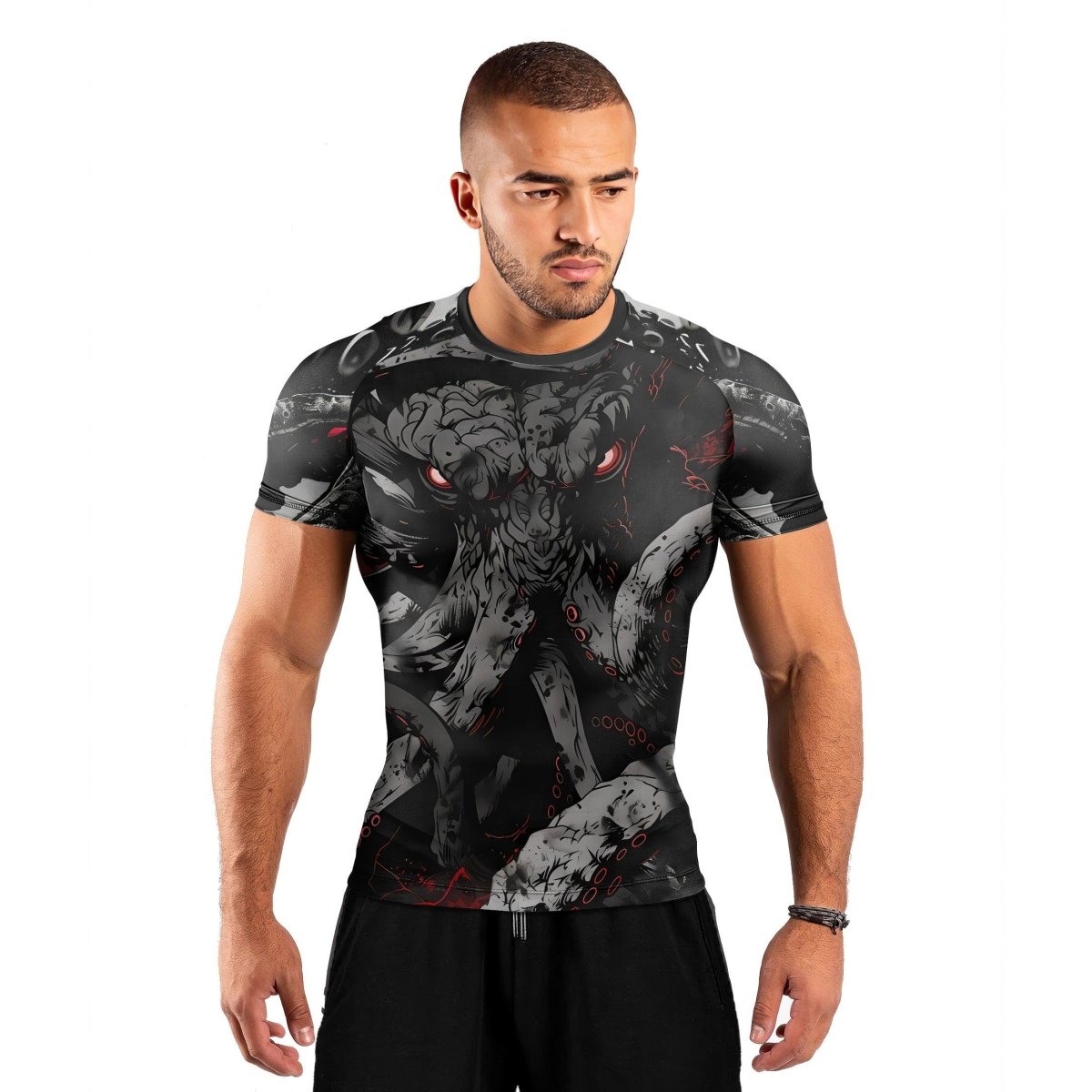 Darkness Cthulhu Men's Short Sleeve Rash Guard - BattleFitGear