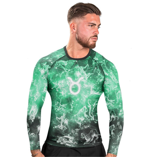 Personalized Zodiac Taurus Long Sleeve Rash Guard - BattleFitGear