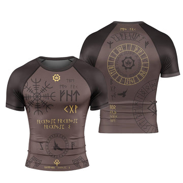 Viking Valhalla Rune Short Sleeve Rash Guard - BattleFitGear