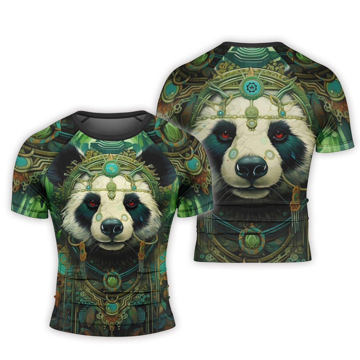 Native Panda Men's Short Sleeve Rash Guard - BattleFitGear