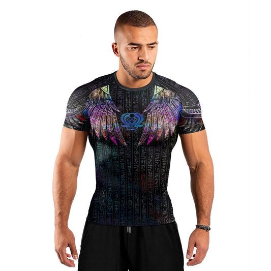 Goddess Of Motherly Love Aset Men's Short Sleeve Rash Guard - BattleFitGear