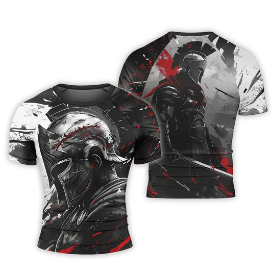 Spartan Warrior Soul Men's Short Sleeve Rash Guard - BattleFitGear