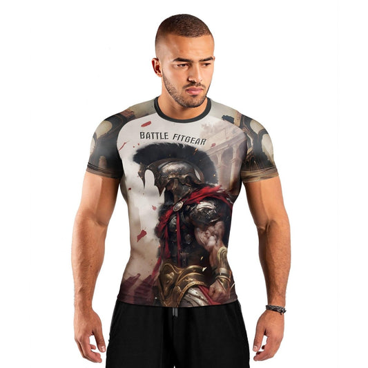 Gladiator Men's Short Sleeve Rash Guard - BattleFitGear