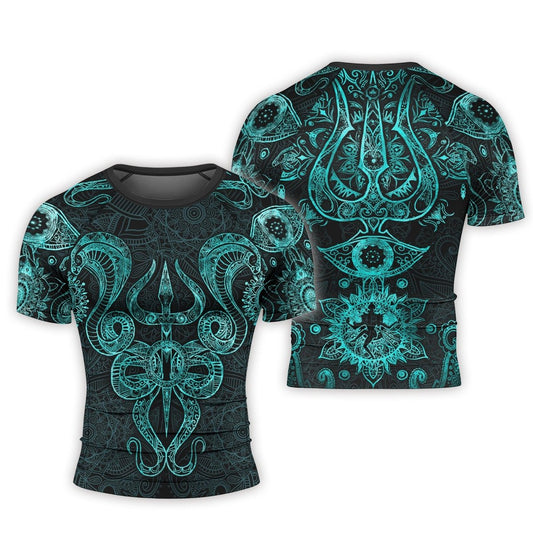 Snake King Vasuki Men's Short Sleeve Rash Guard - BattleFitGear