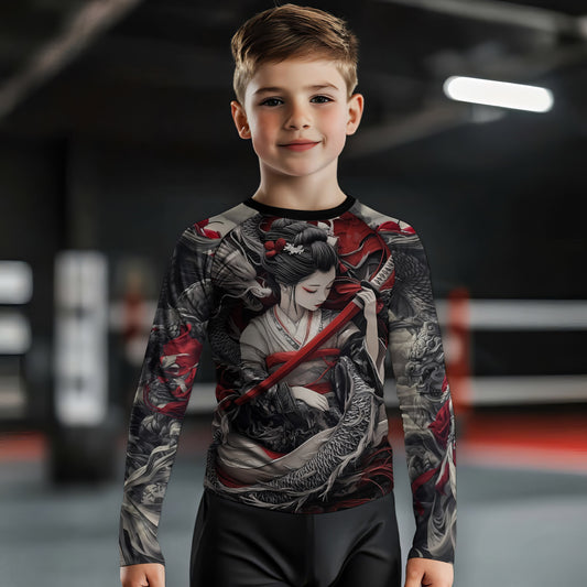 Geisha Samurai Kids Rash Guard