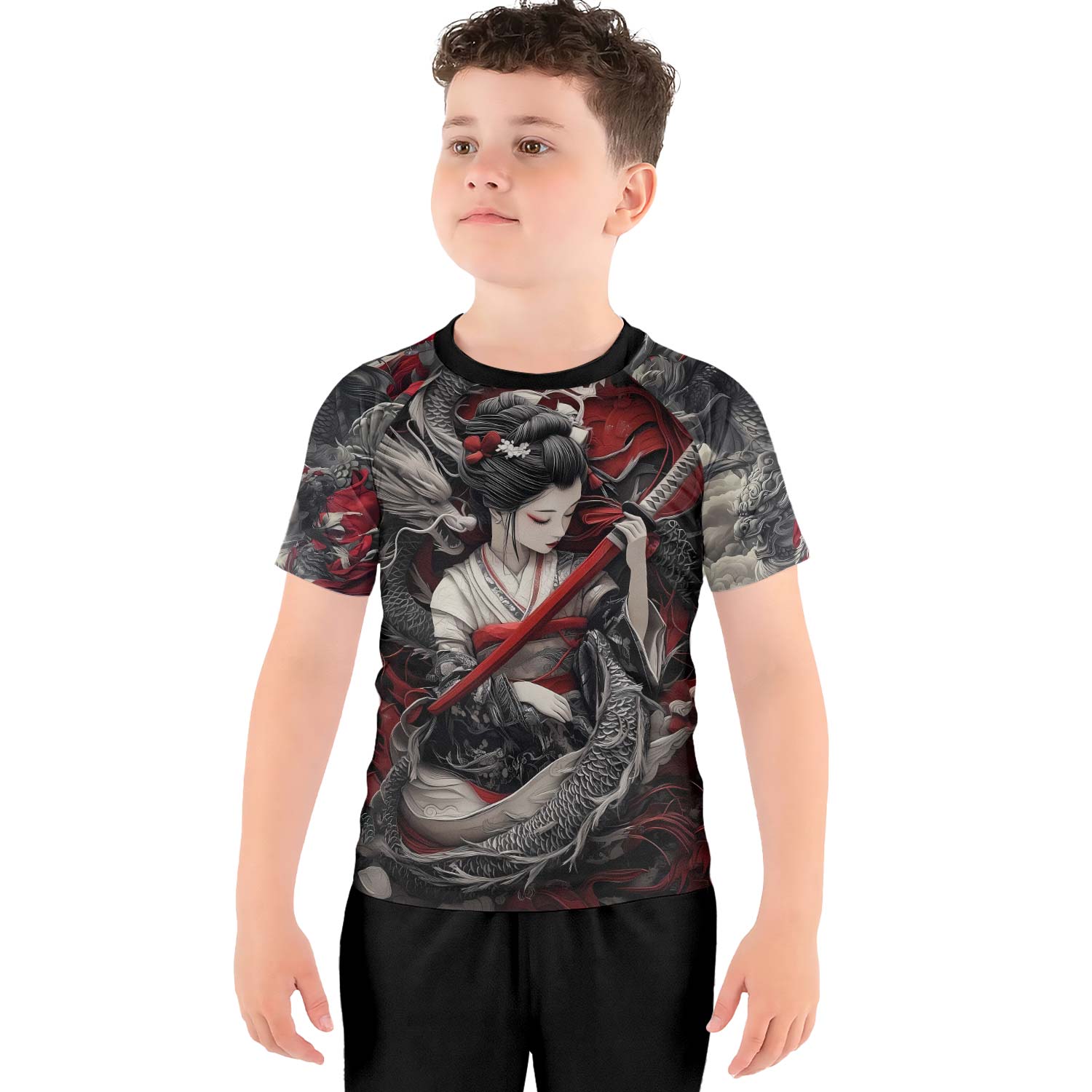 Geisha Samurai Kids Rash Guard - BattleFitGear