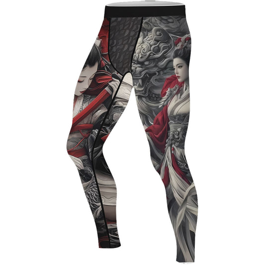 Geisha Samurai Men's Compression Leggings