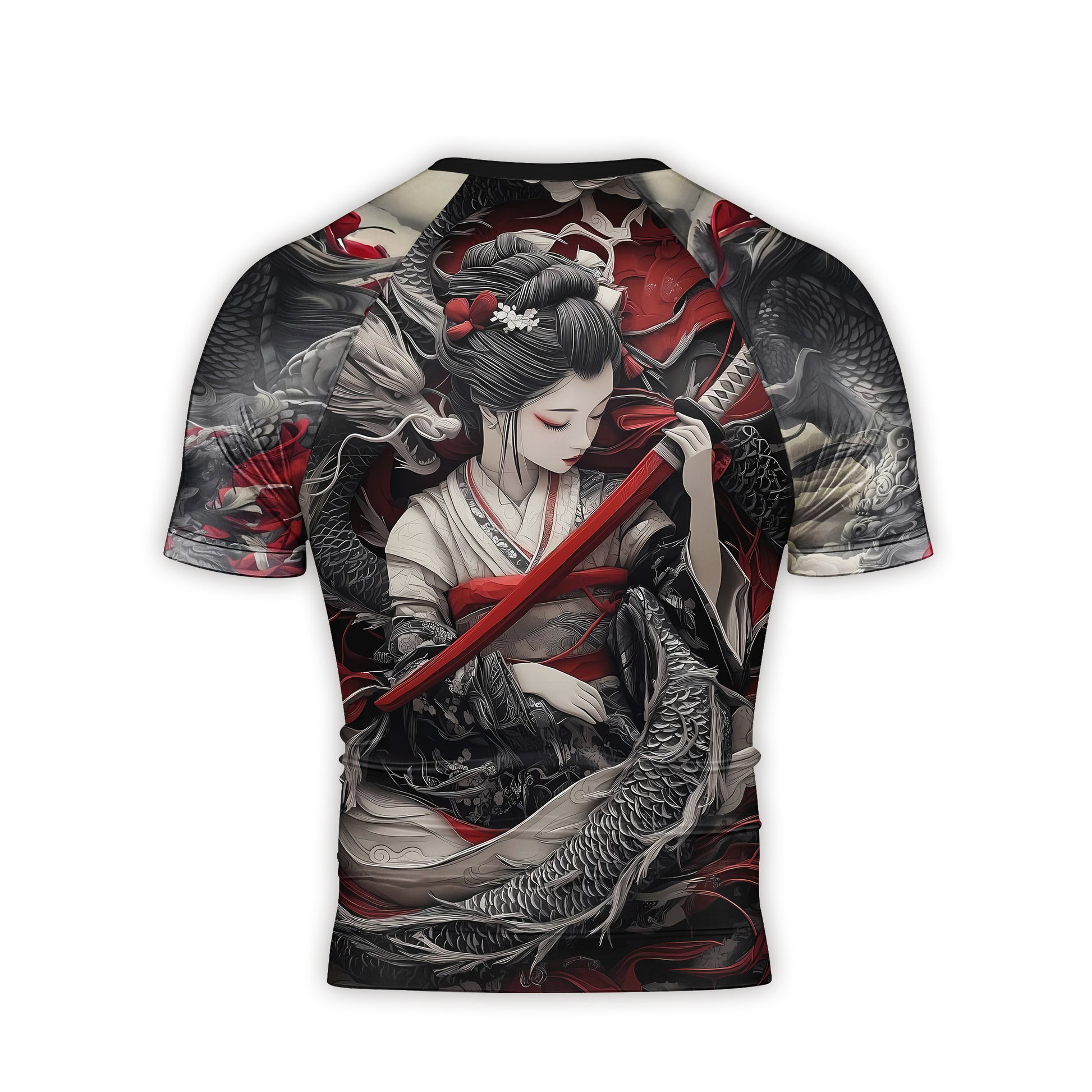 Geisha Samurai Men's Short Sleeve Rash Guard