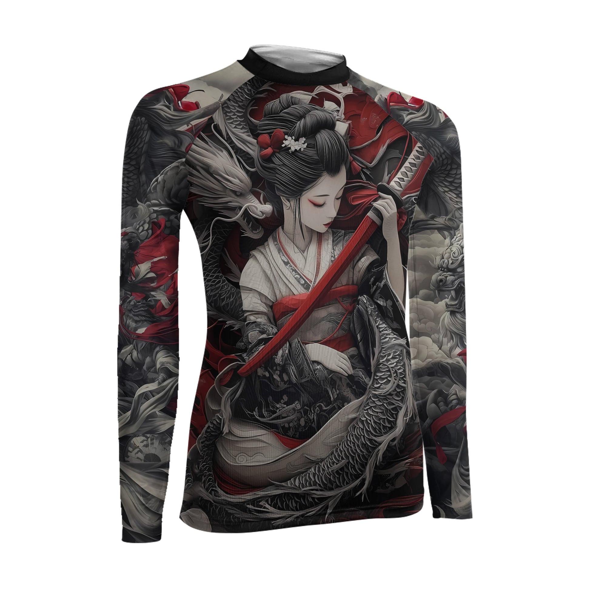 Geisha Samurai Women's Long Sleeve Rash Guard