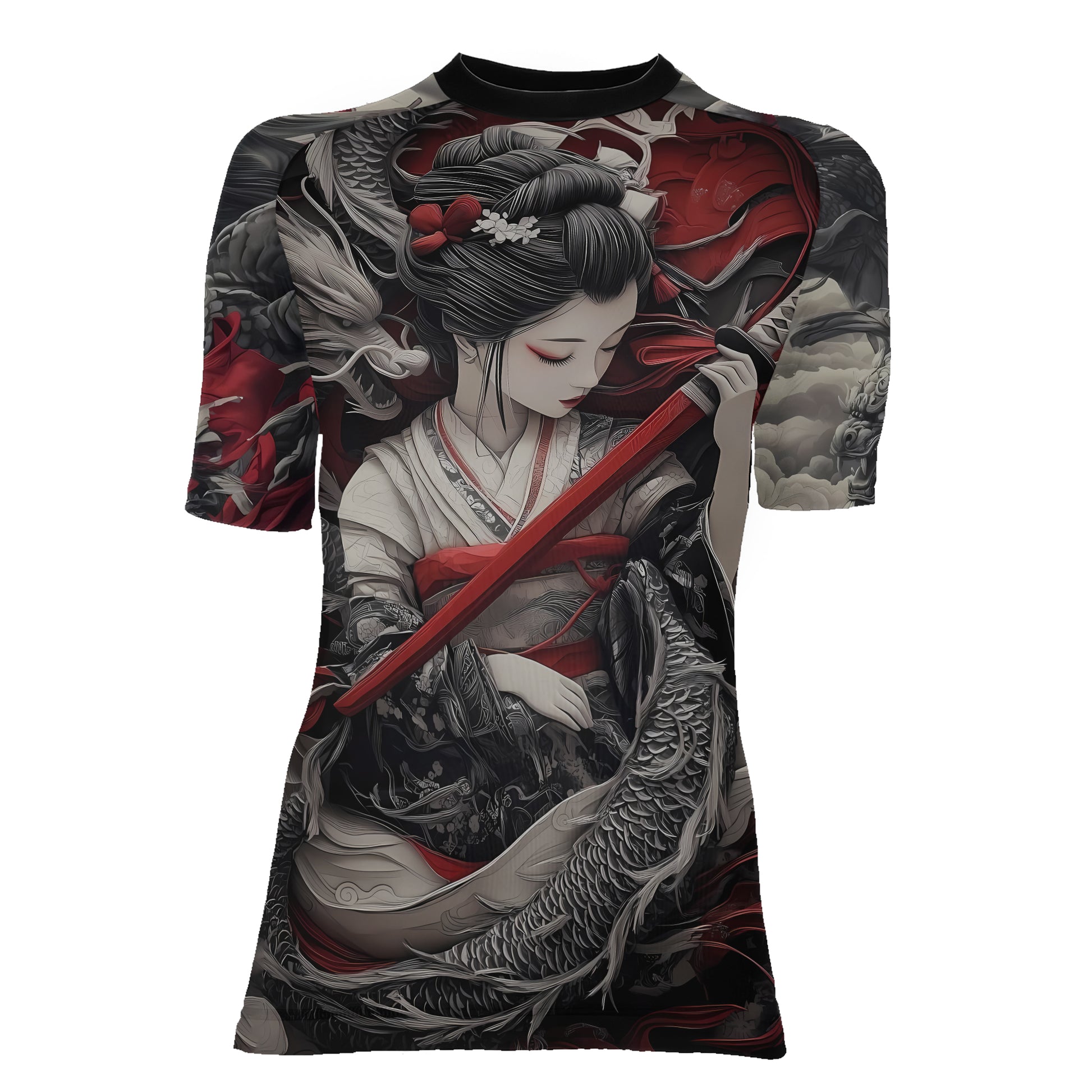 Geisha Samurai Women's Short Sleeve Rash Guard
