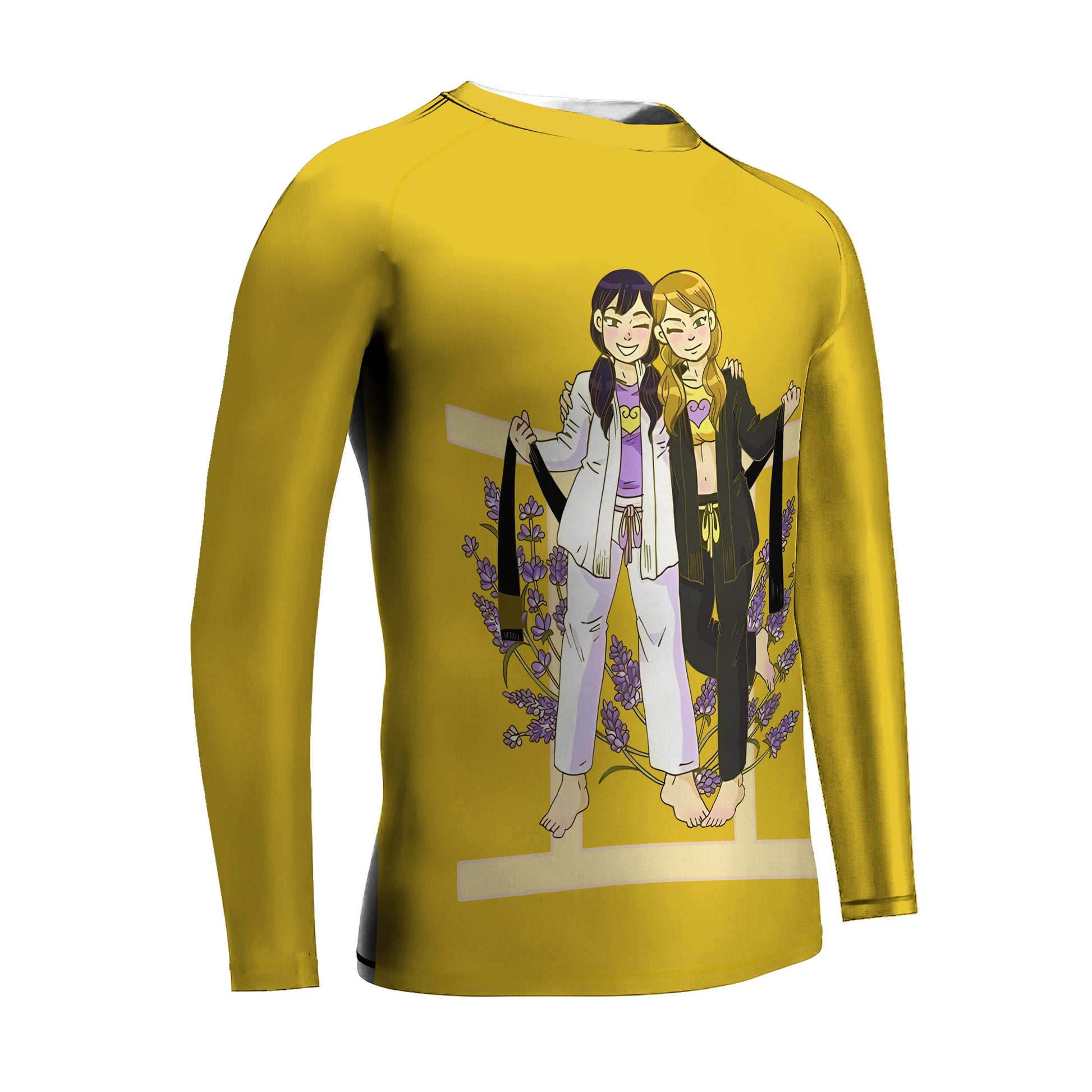 Gemini Zodiac Mom Kids Rash Guard