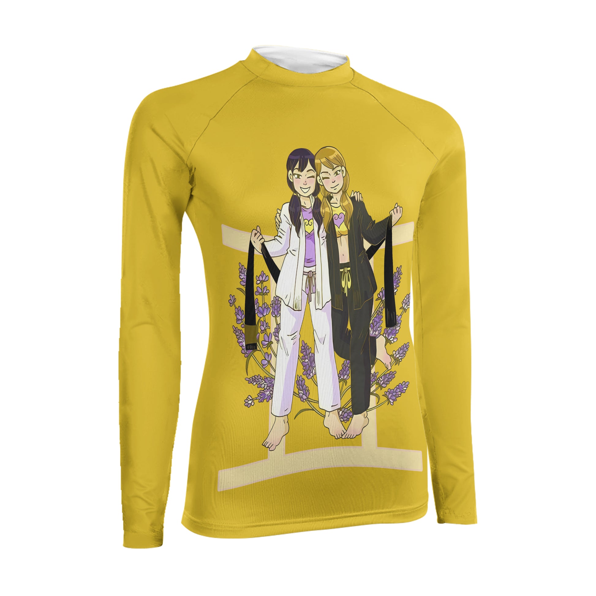 Gemini Zodiac Mom Women's Long Sleeve Rash Guard