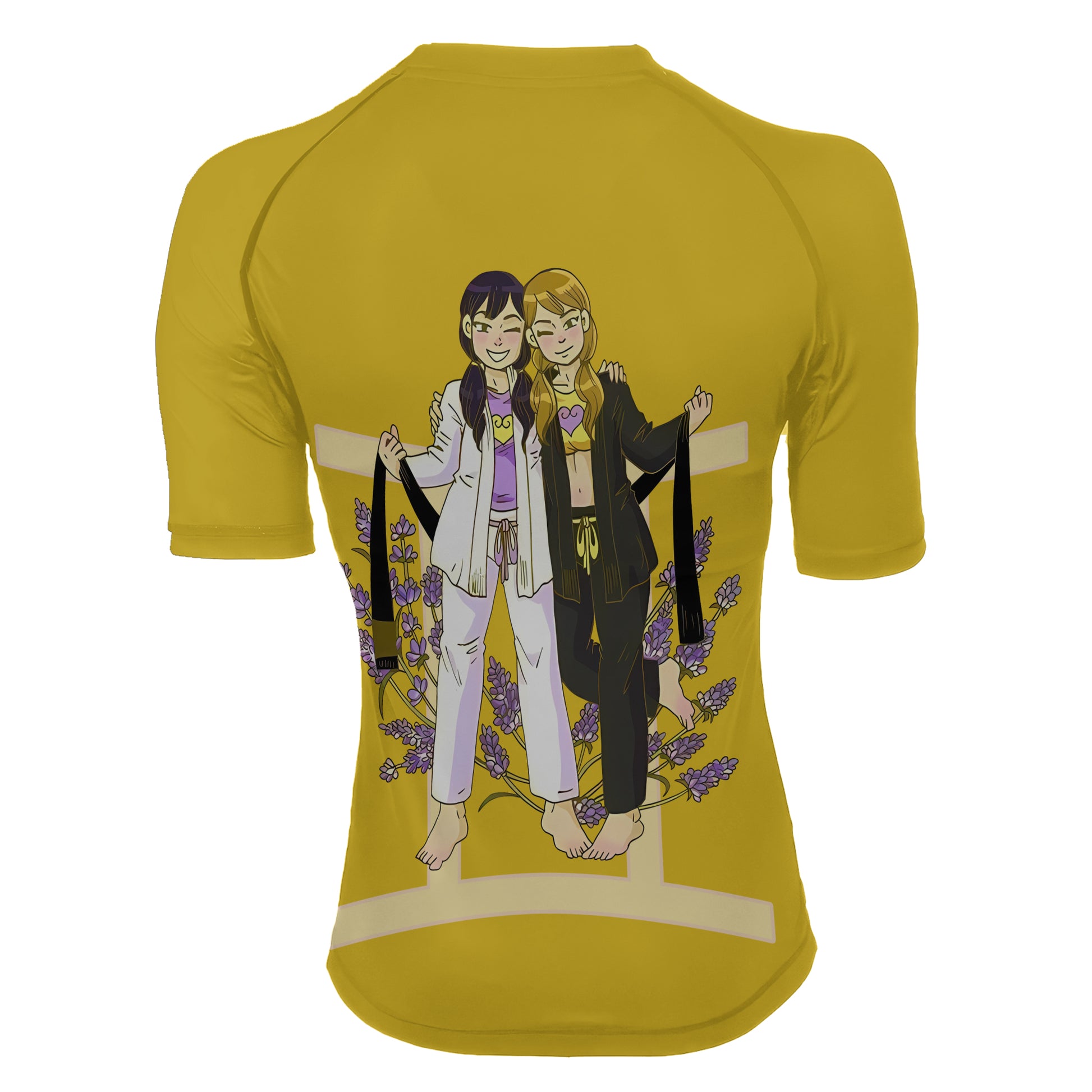 Gemini Zodiac Mom Women's Short Sleeve Rash Guard