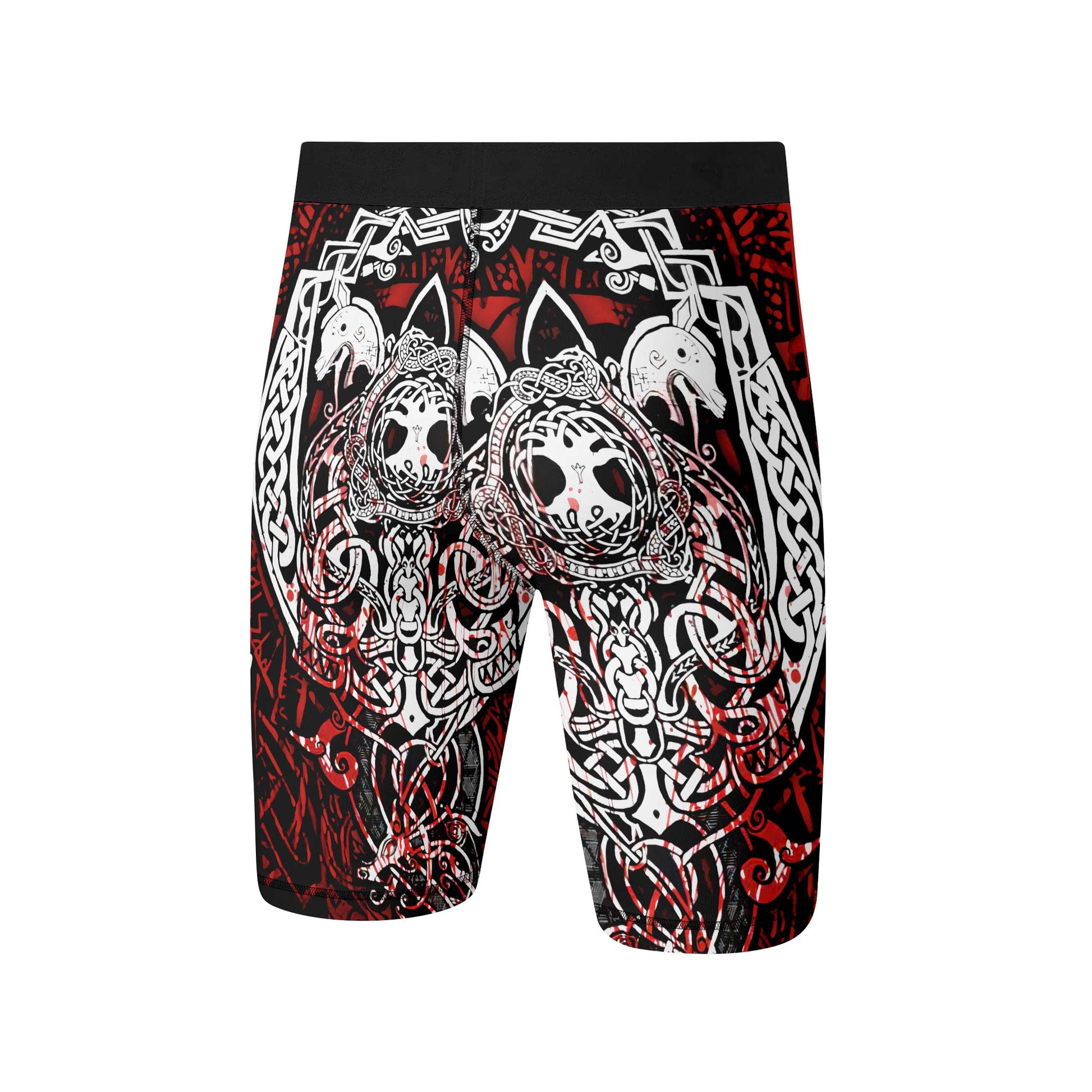 Geri & Freki Blood Tattoo Viking Compression Shorts
