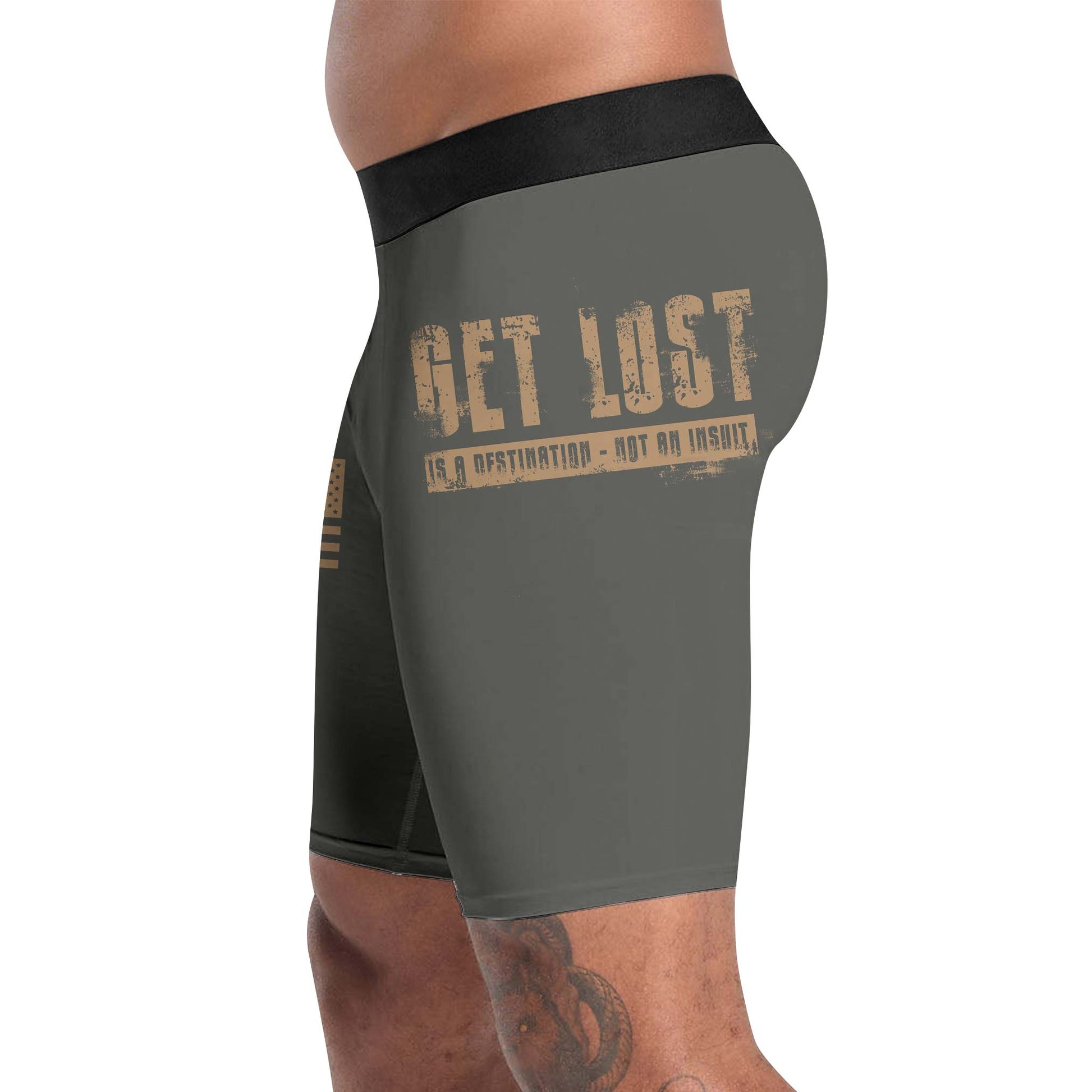Get Lost Is A Destination Compression Shorts
