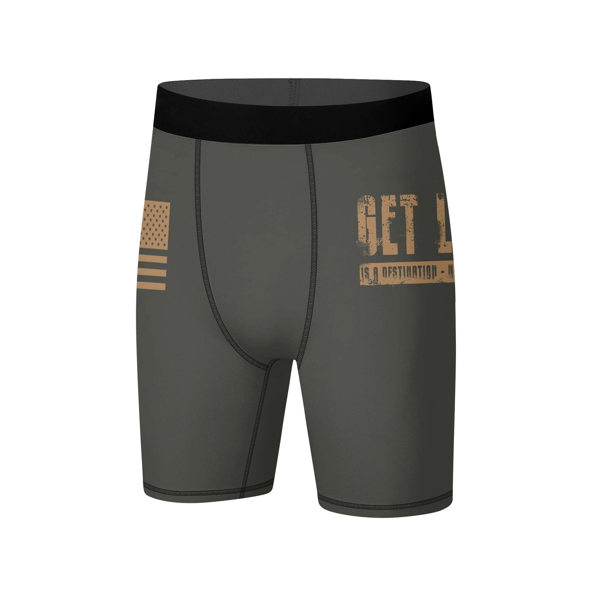 Get Lost Is A Destination Compression Shorts