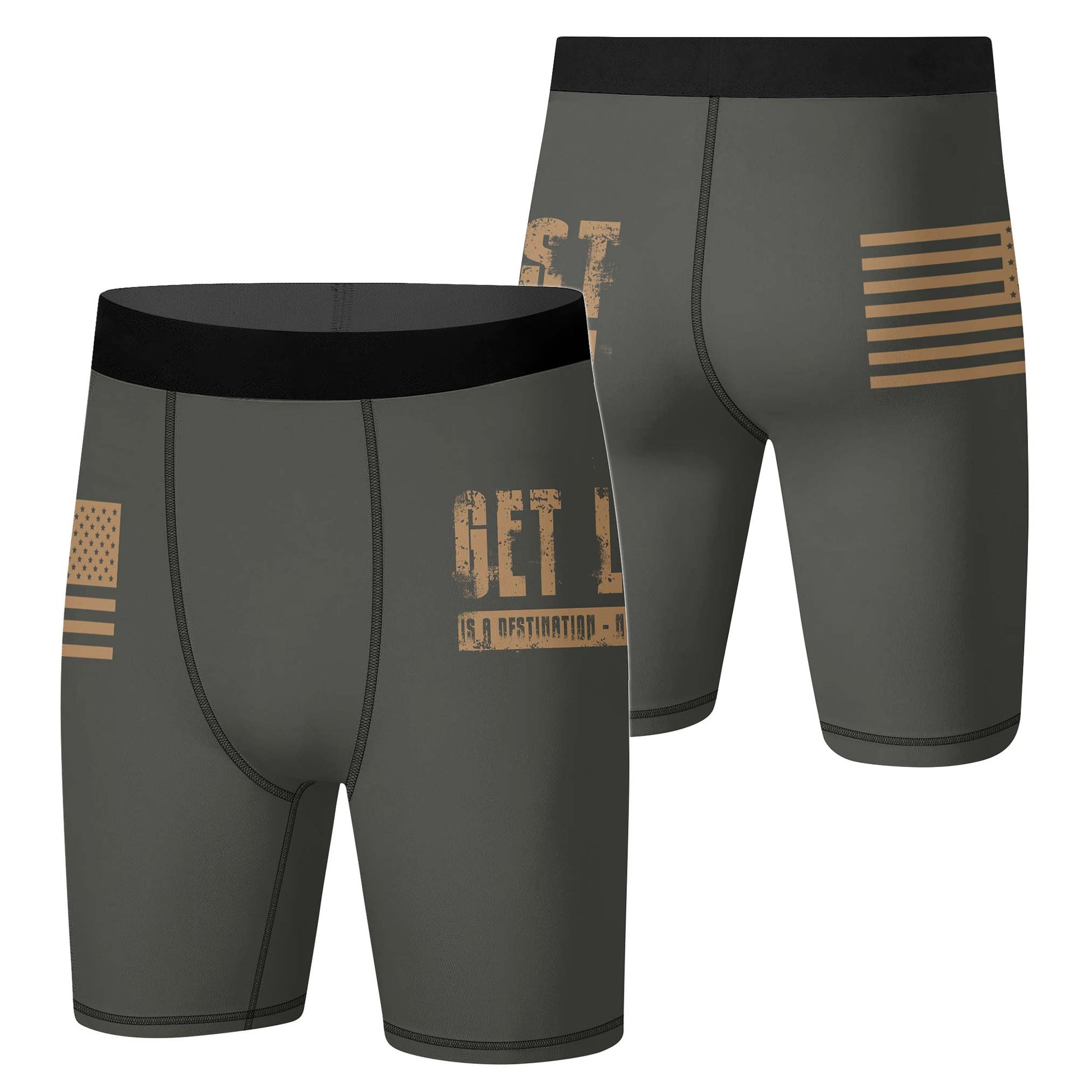 Get Lost Is A Destination Compression Shorts