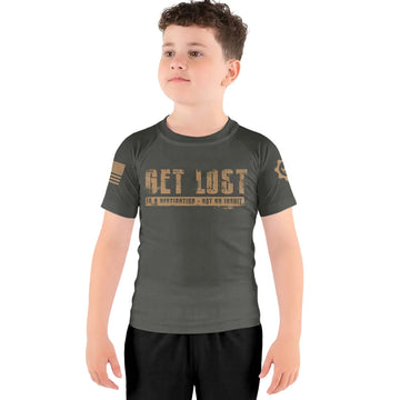 Get Lost Is A Destination Kids Rash Guard