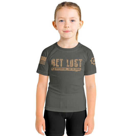 Get Lost Is A Destination Kids Rash Guard