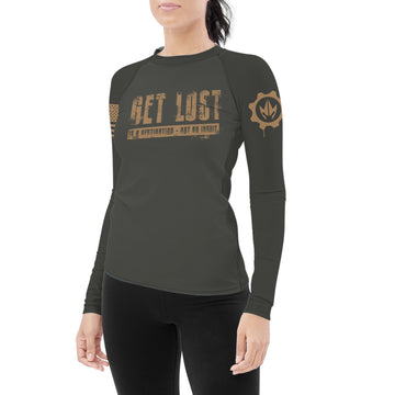Get Lost Is A Destination Women's Long Sleeve Rash Guard