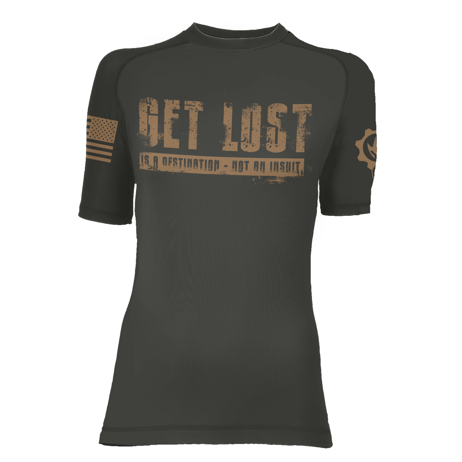 Get Lost Is A Destination Women's Short Sleeve Rash Guard