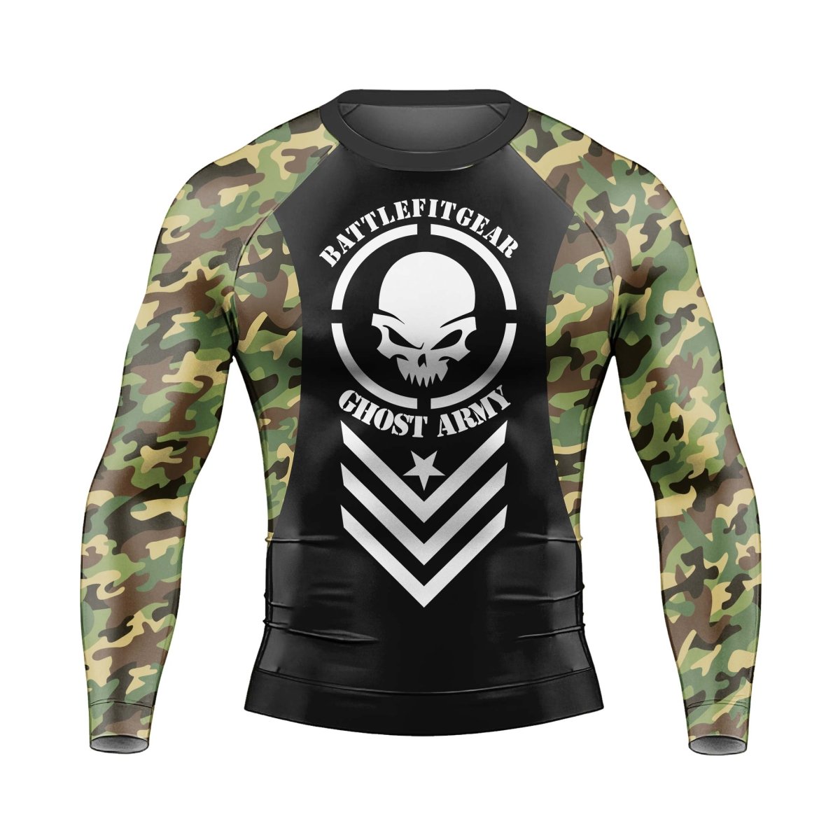 Ghost Army Men's Long Sleeve Rash Guard - BattleFitGear