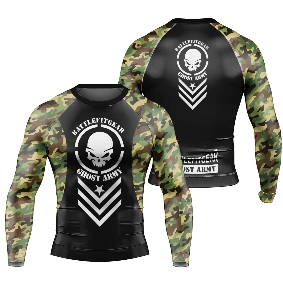 Ghost Army Men's Long Sleeve Rash Guard - BattleFitGear