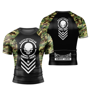 Ghost Army Men's Short Sleeve Rash Guard - BattleFitGear