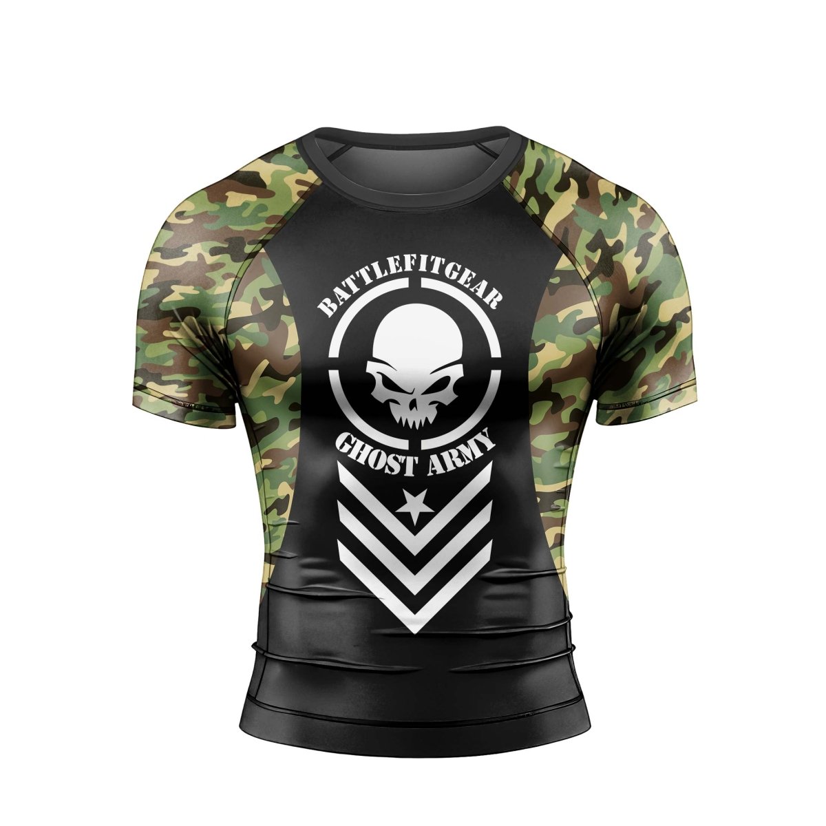 Ghost Army Men's Short Sleeve Rash Guard - BattleFitGear