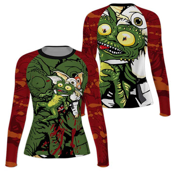 Gizmo Choking Gremlins Women's Long Sleeve Rash Guard - BattleFitGear