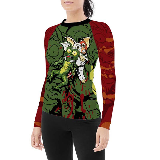 Gizmo Choking Gremlins Women's Long Sleeve Rash Guard - BattleFitGear