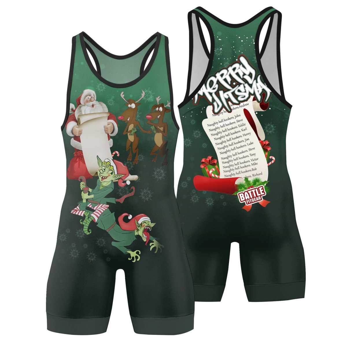 Goblin Merry Jitsmas Wrestling Singlets - BattleFitGear