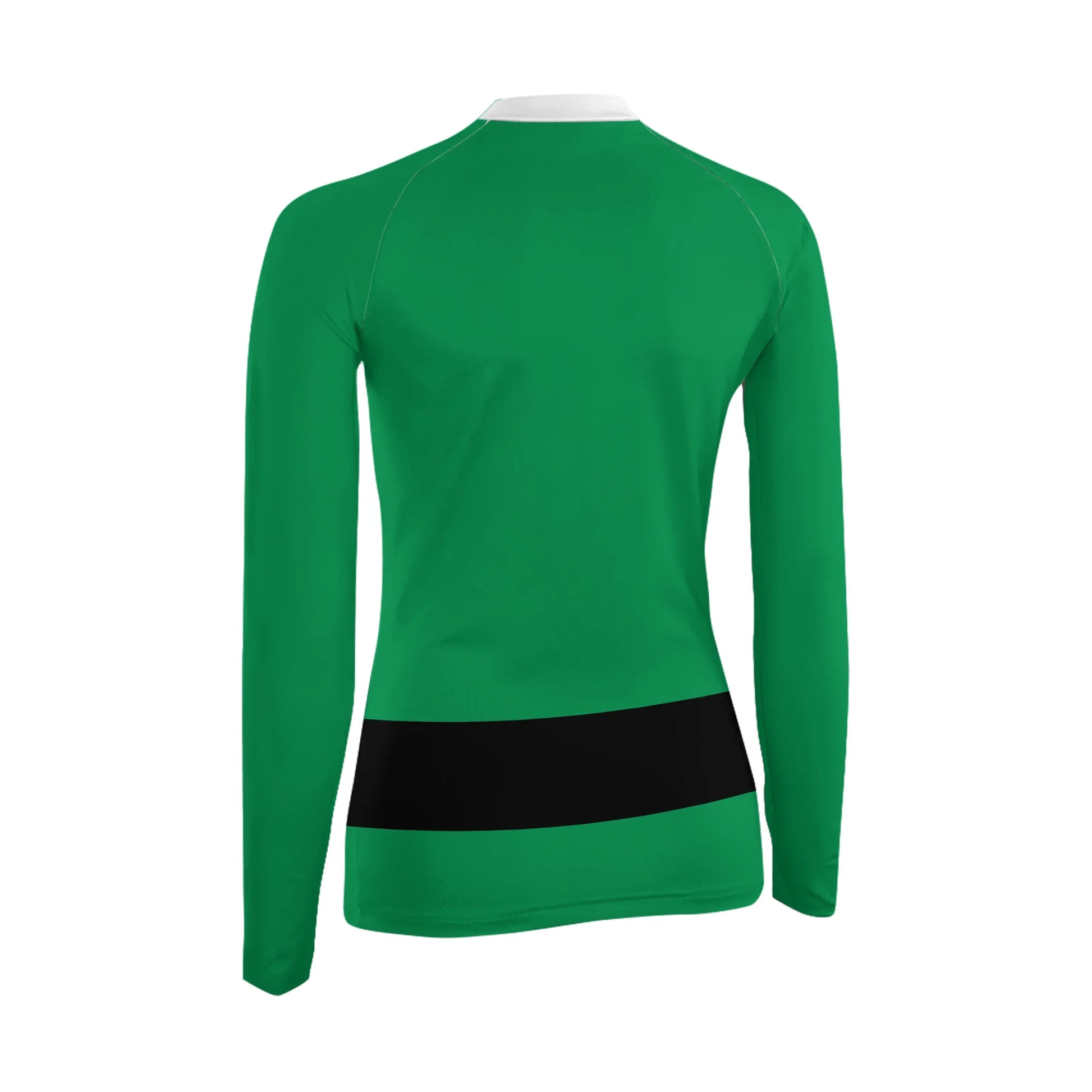 Green Santa Claus Women's Long Sleeve Rash Guard