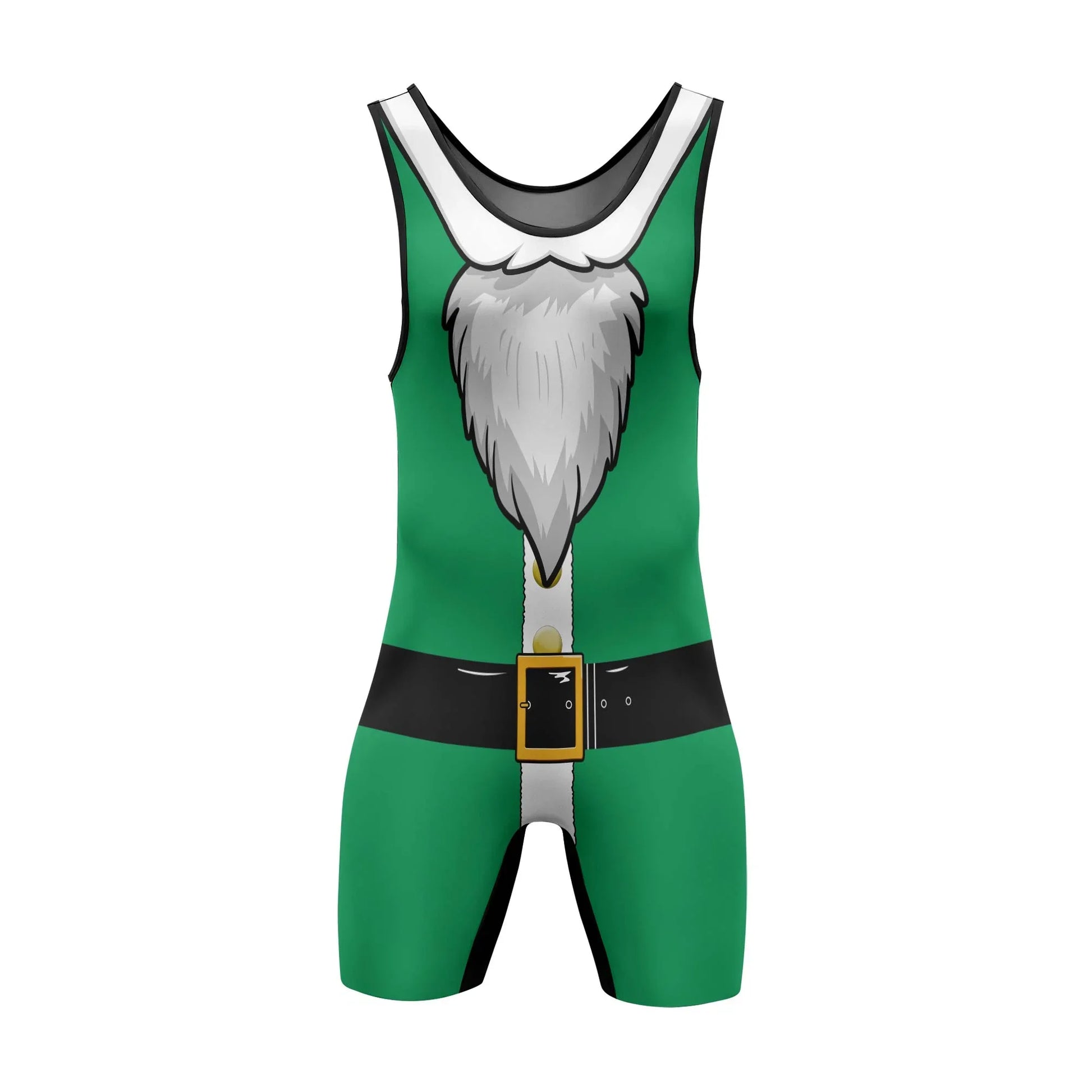 Green Santa Claus Wrestling Singlets