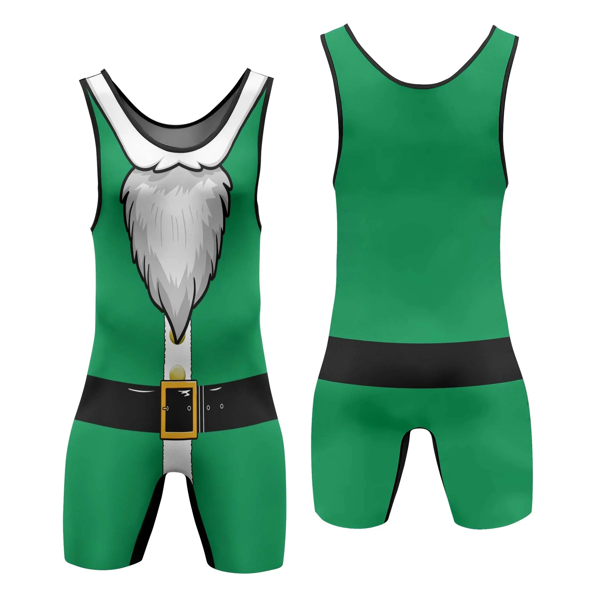 Green Santa Claus Wrestling Singlets