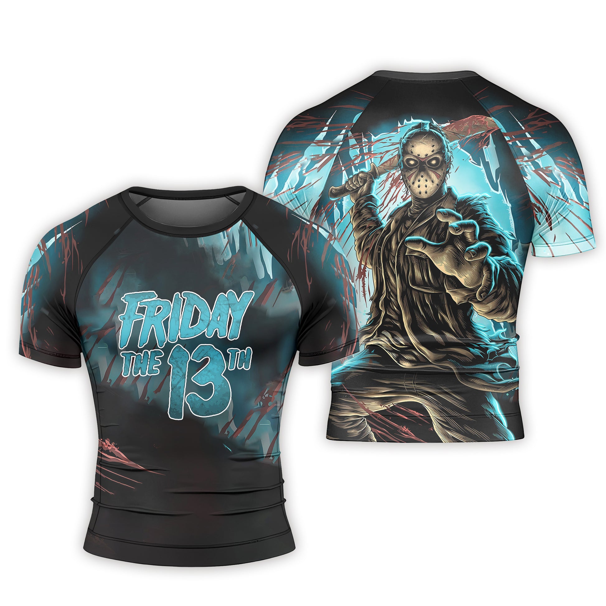 Grim Reaper Jason Voorhees Men's Short Sleeve Rash Guard
