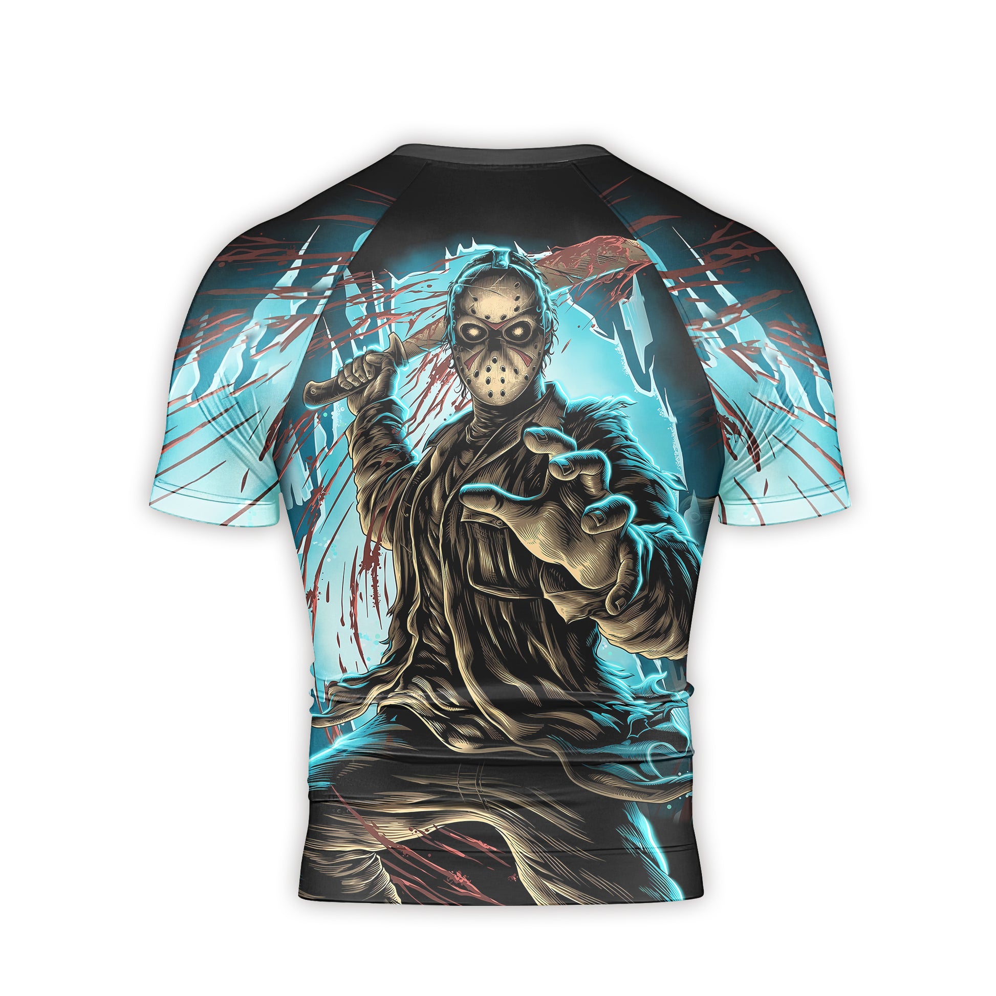 Grim Reaper Jason Voorhees Men's Short Sleeve Rash Guard