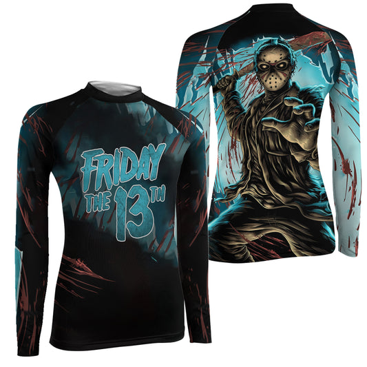 Grim Reaper Jason Voorhees Women's Long Sleeve Rash Guard