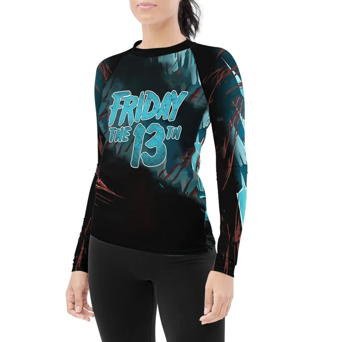 Grim Reaper Jason Voorhees Women's Long Sleeve Rash Guard